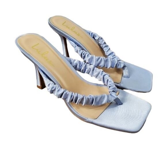 Lulu's cabrera pastel blue satin heels women's size 9 - Picture 2 of 6